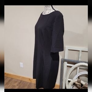 Tahari Black minalmalist sheath dress‎ Womens SZ 12P. w/long back zipper